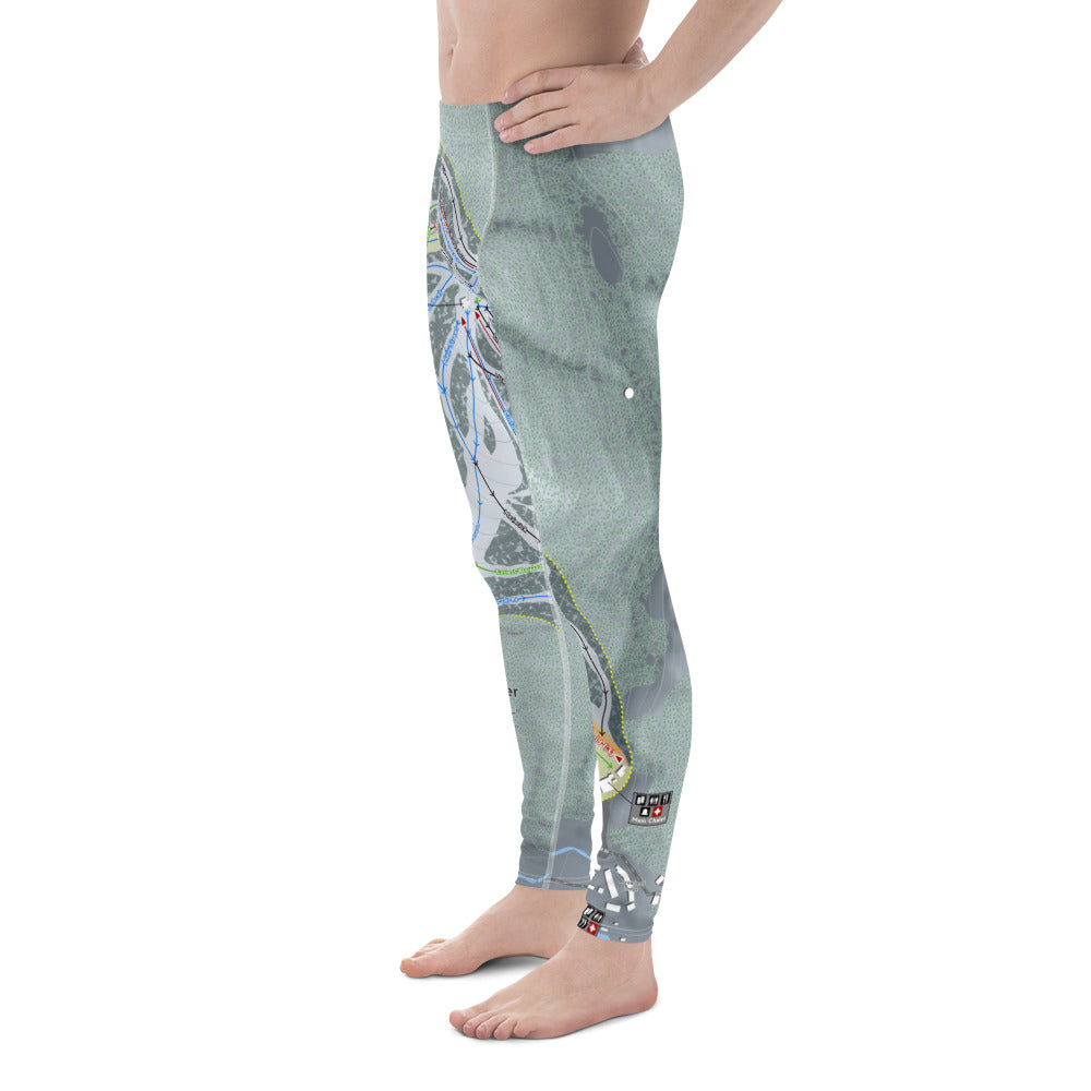 Red River, New Mexico Ski Trail Map Men's Base Layer Bottom - Powderaddicts
