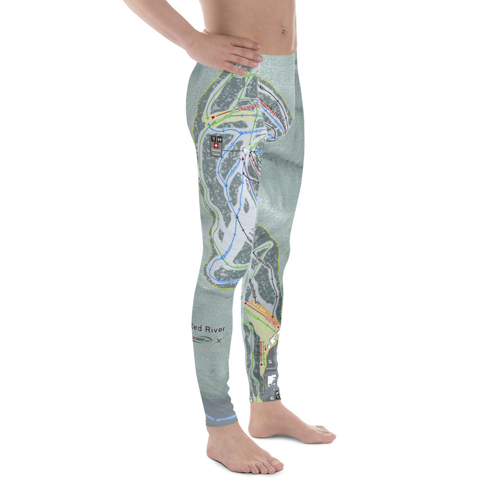 Red River, New Mexico Ski Trail Map Men's Base Layer Bottom - Powderaddicts