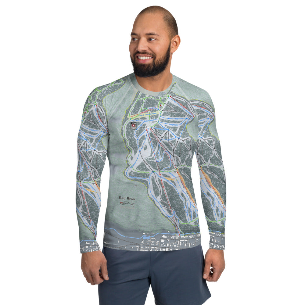 Red River, New Mexico Ski Trail Map Men's Base Layer Top
