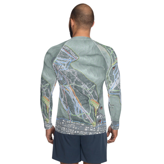 Red River, New Mexico Ski Trail Map Men's Base Layer Top - Powderaddicts