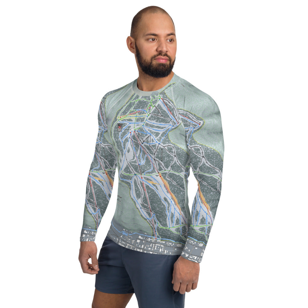 Red River, New Mexico Ski Trail Map Men's Base Layer Top - Powderaddicts
