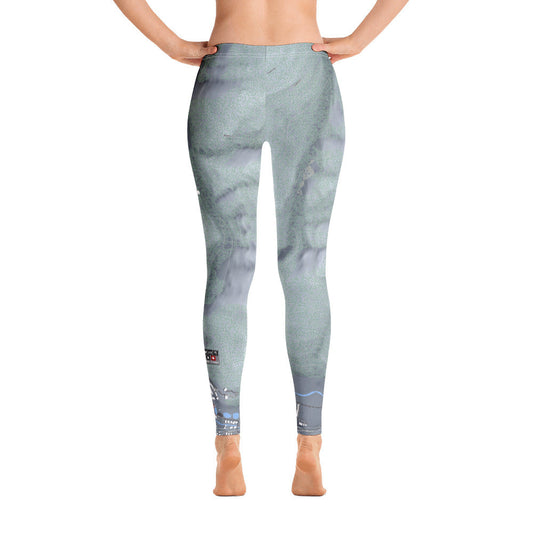 Red River, New Mexico Ski Trail Map Women's Base Layer Bottom - Powderaddicts