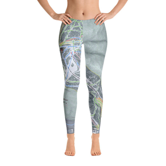 Red River, New Mexico Ski Trail Map Women's Base Layer Bottom - Powderaddicts