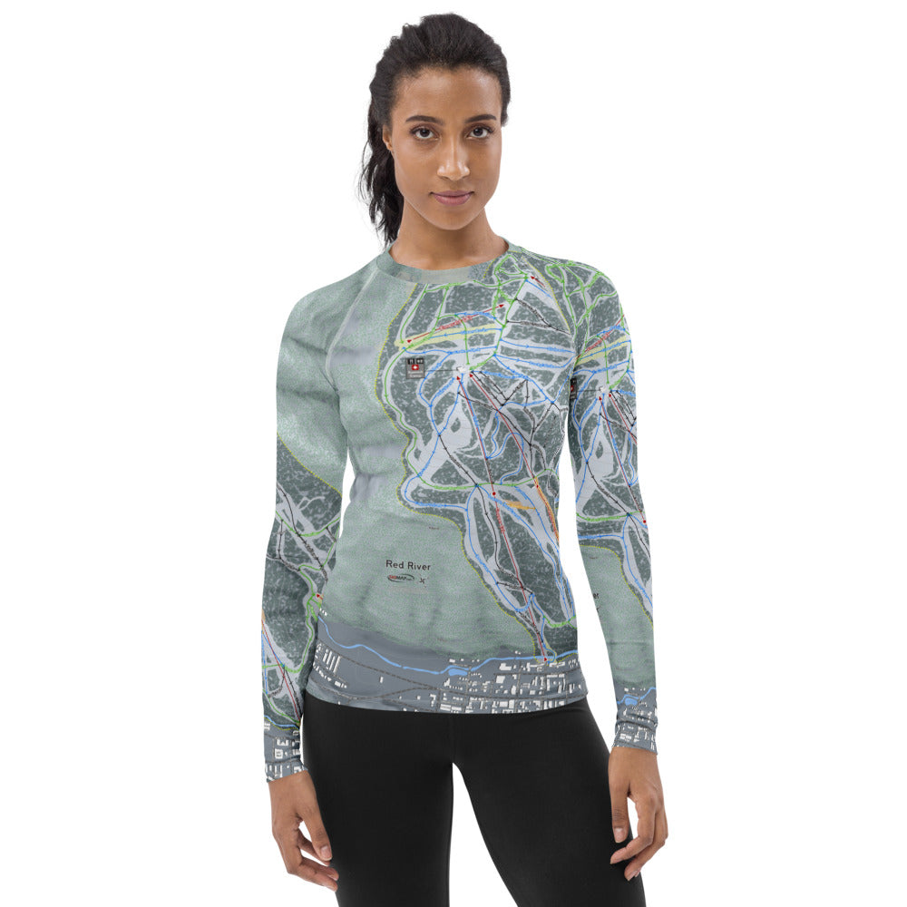 Red River, New Mexico Ski Trail Map Women's Base Layer Top