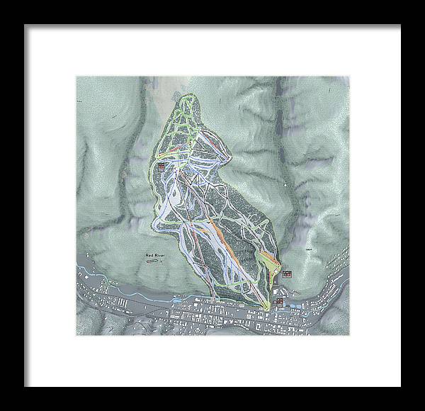 Red River Ski Trail Map - Framed Print - Powderaddicts
