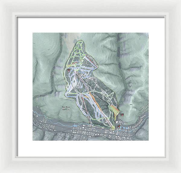 Red River Ski Trail Map - Framed Print - Powderaddicts