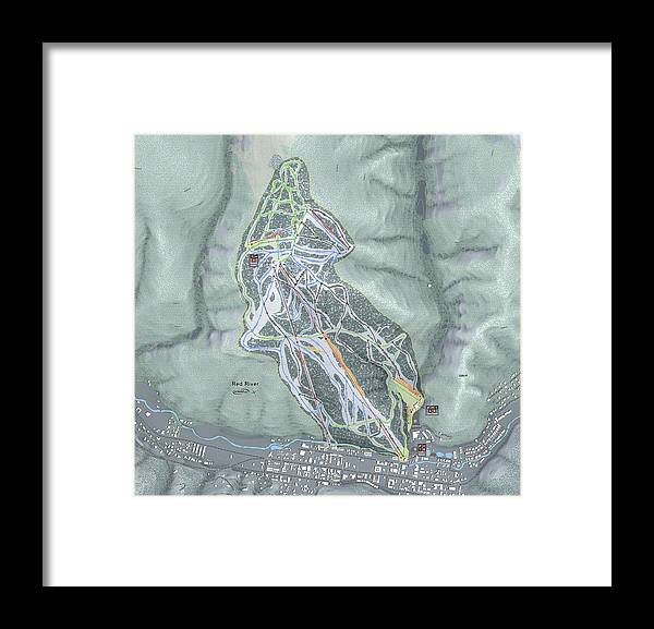 Red River Ski Trail Map - Framed Print - Powderaddicts