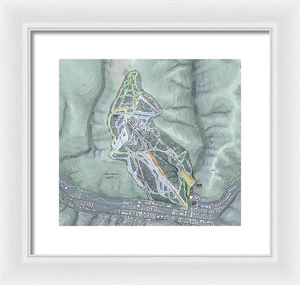 Red River Ski Trail Map - Framed Print - Powderaddicts