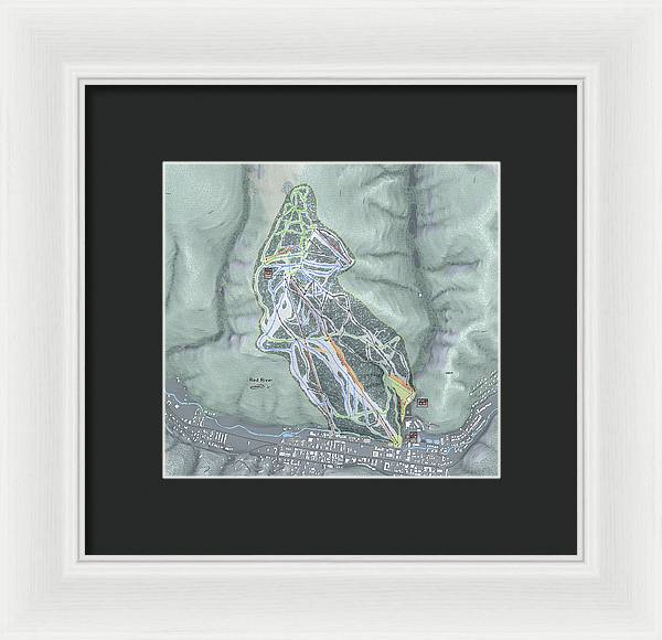 Red River Ski Trail Map - Framed Print - Powderaddicts