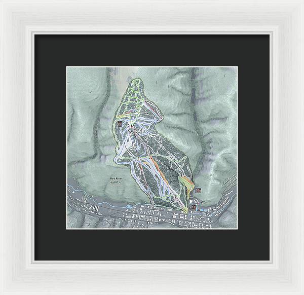 Red River Ski Trail Map - Framed Print - Powderaddicts