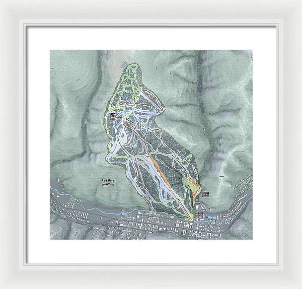 Red River Ski Trail Map - Framed Print - Powderaddicts