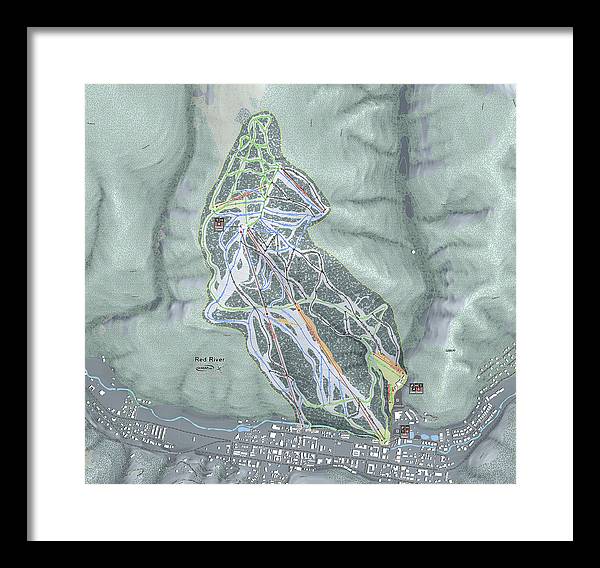 Red River Ski Trail Map - Framed Print - Powderaddicts