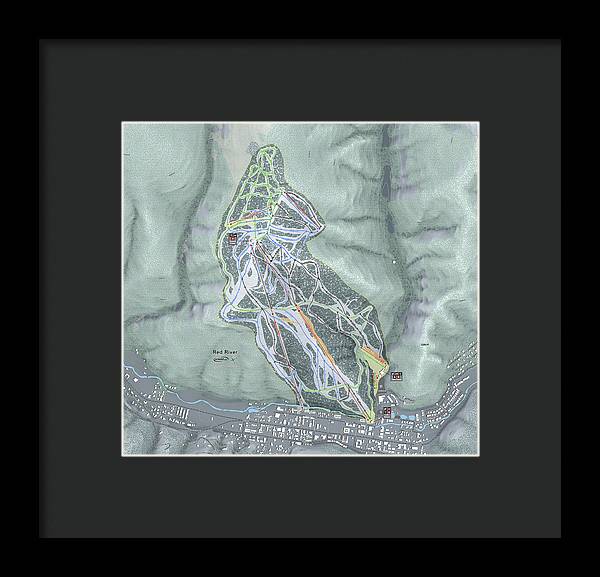 Red River Ski Trail Map - Framed Print - Powderaddicts