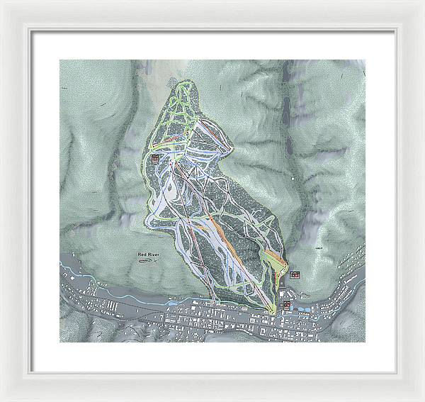 Red River Ski Trail Map - Framed Print - Powderaddicts