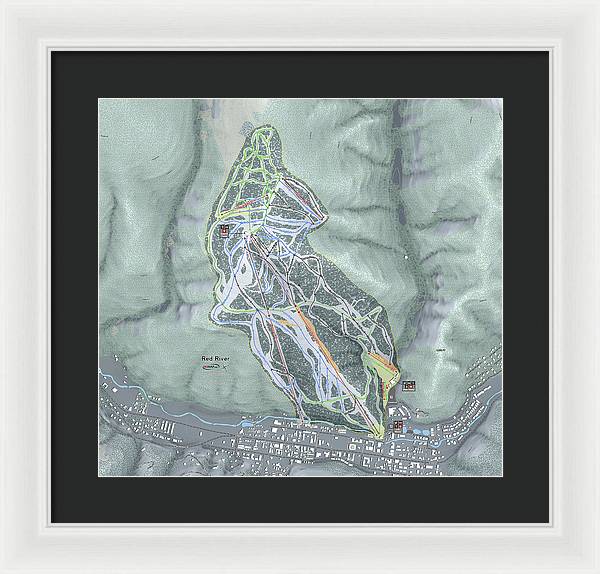 Red River Ski Trail Map - Framed Print - Powderaddicts