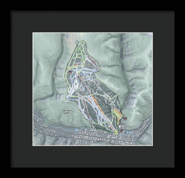 Red River Ski Trail Map - Framed Print - Powderaddicts