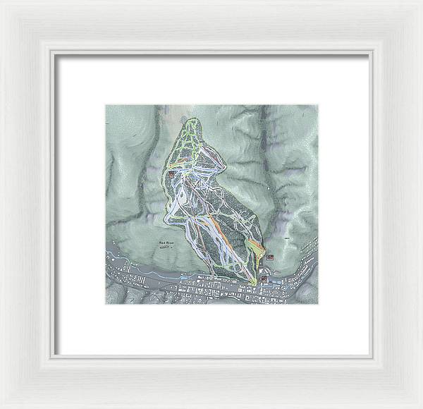 Red River Ski Trail Map - Framed Print - Powderaddicts