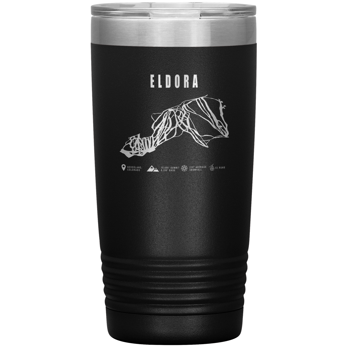 Eldora Colorado Ski Trail Map 20oz Tumbler - Powderaddicts