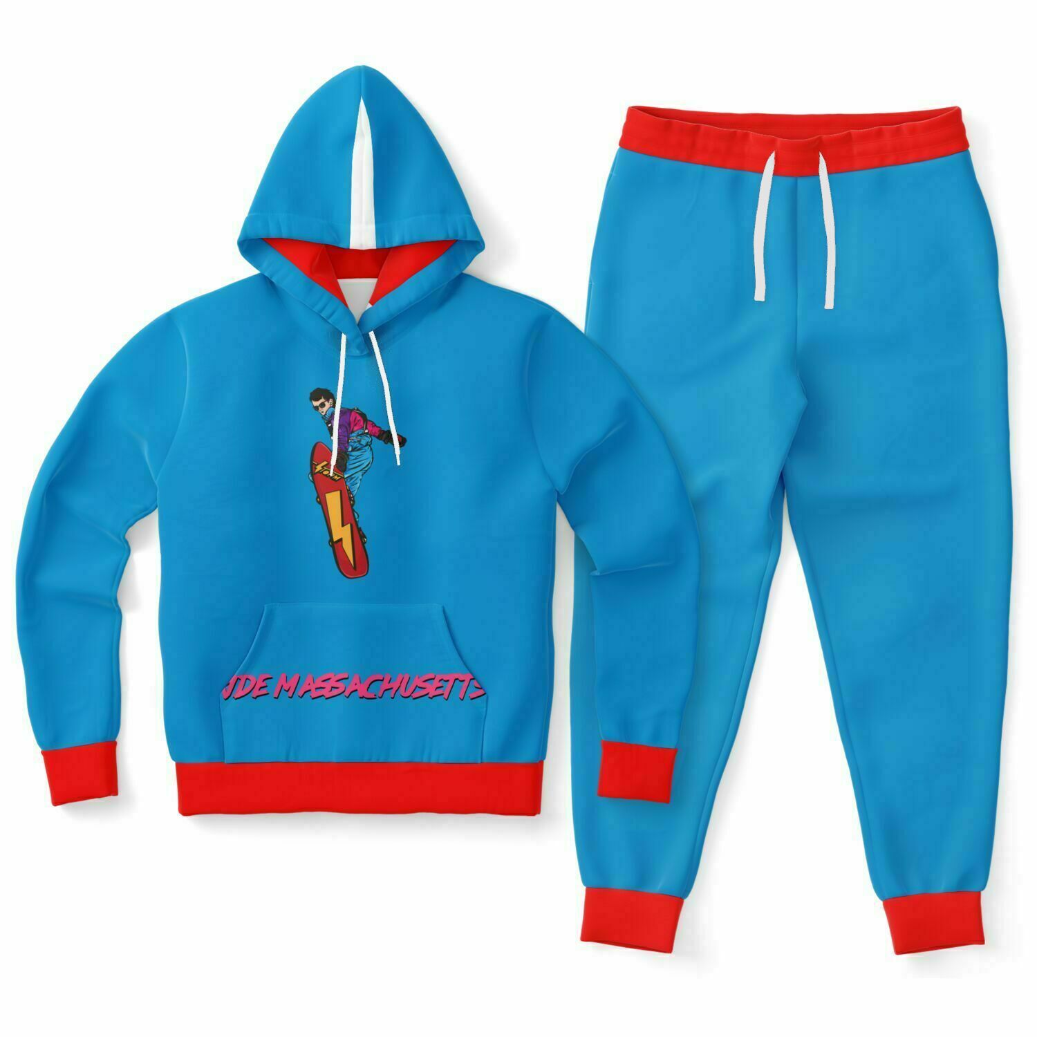 Ride Massachusetts Matching Hoodie and Jogger Set - Powderaddicts