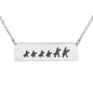RIDING FAMILY - 1 Mom, 1 Dad, 4 Children | PERSONALIZED BAR PENDANT NECKLACE - Powderaddicts