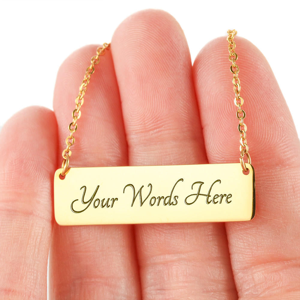 Riding Snowboarding Family - 1 Mom, 2 Kids | Personalized Bar Pendant Necklace - Powderaddicts