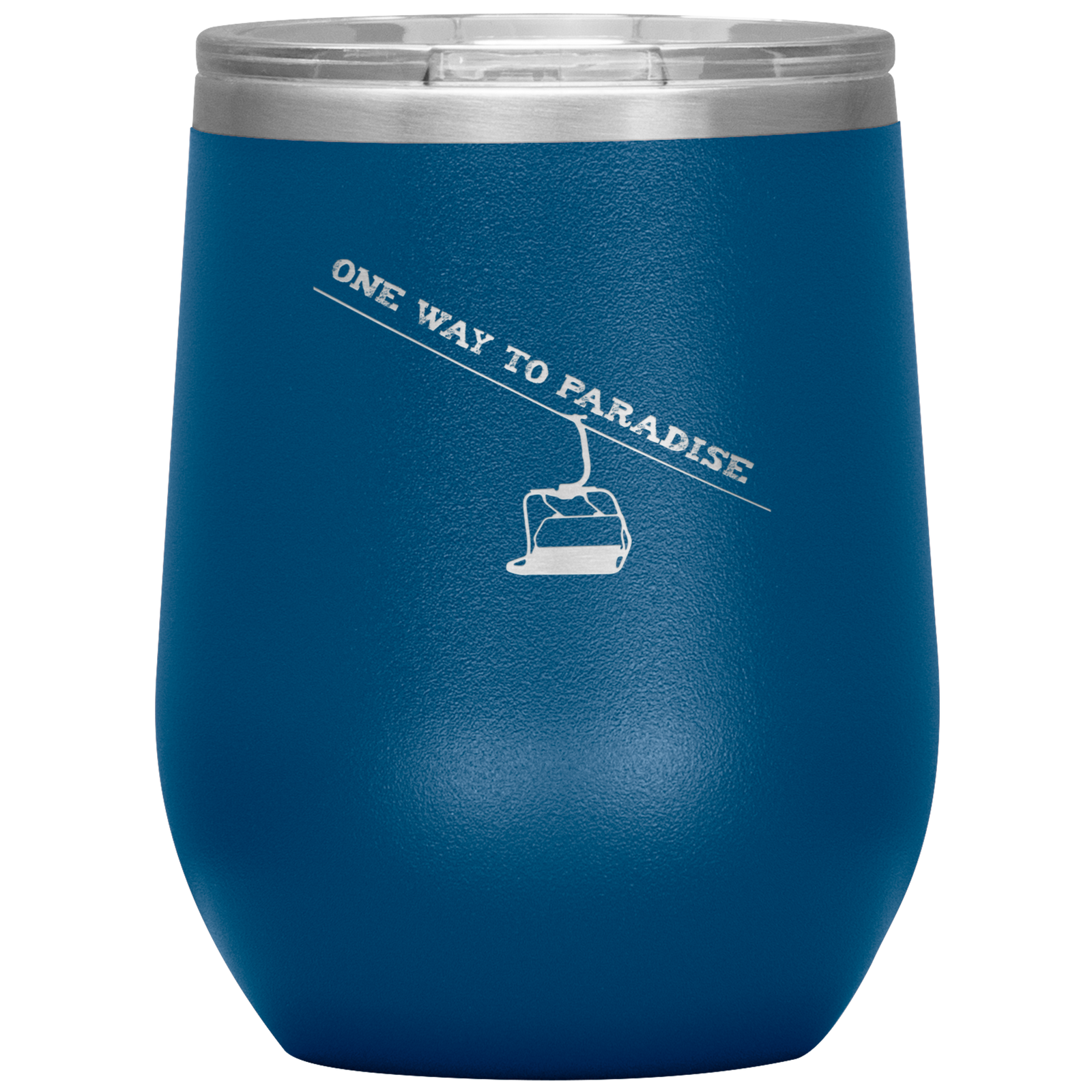 One Way To Paradise Wine 12oz Tumbler - Powderaddicts