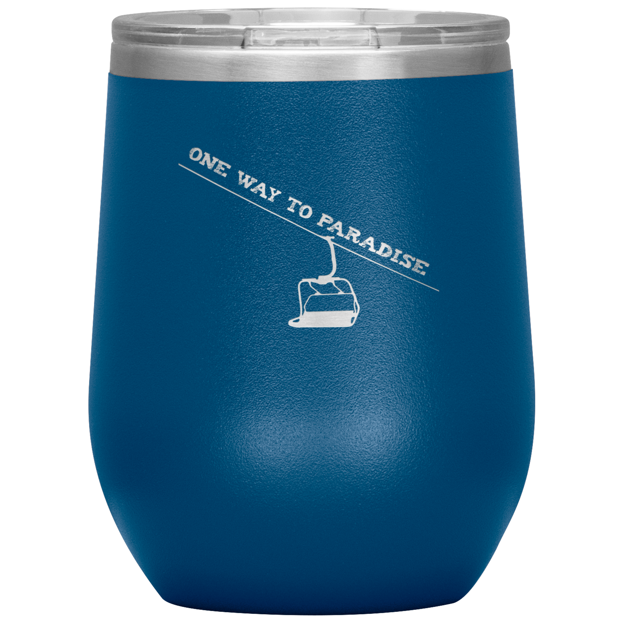 One Way To Paradise Wine 12oz Tumbler - Powderaddicts