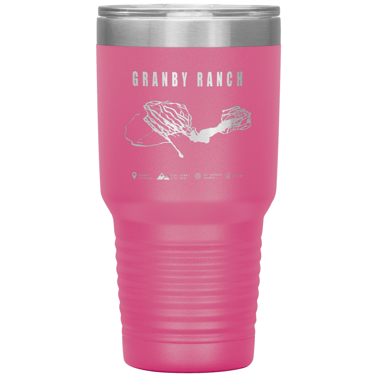 Granby Ranch Colorado Ski Trail Map 30oz Tumbler - Powderaddicts