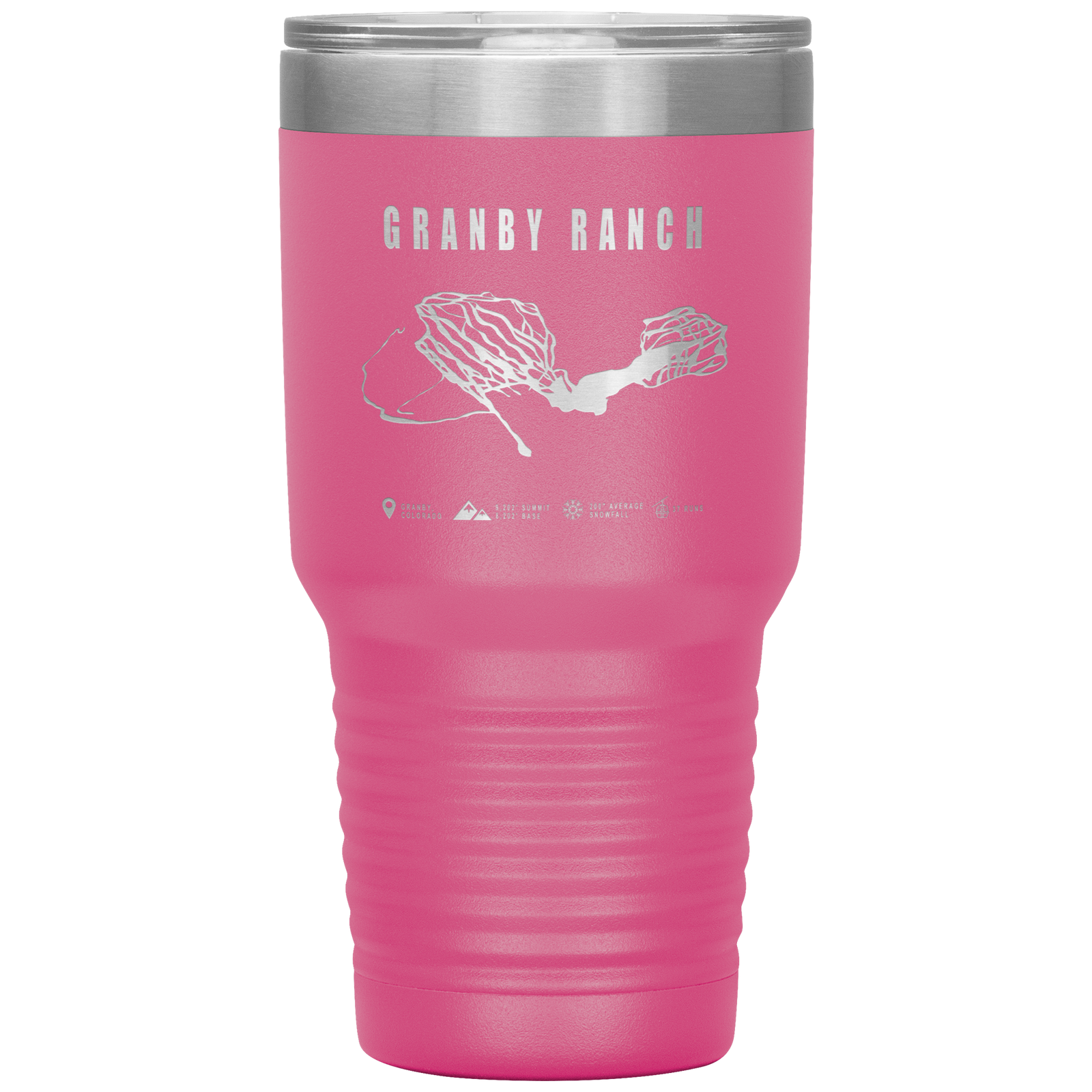 Granby Ranch Colorado Ski Trail Map 30oz Tumbler - Powderaddicts