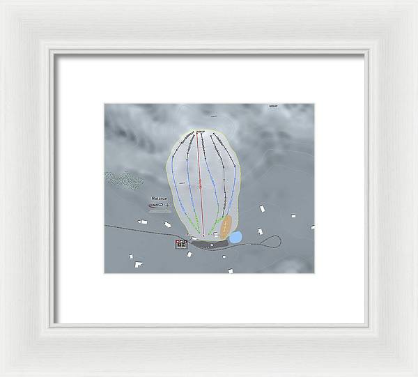 Rotarun Ski Trail Map - Framed Print - Powderaddicts