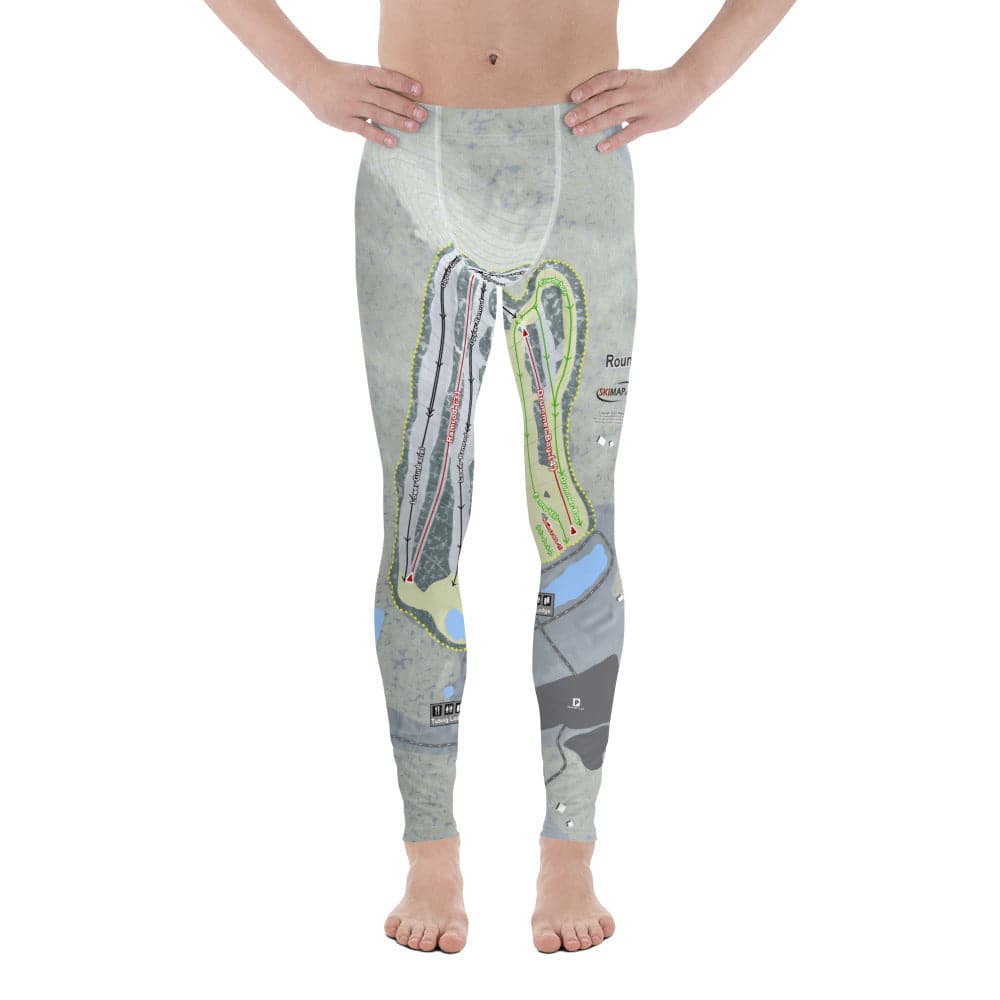 Roundtop, Pennsylvania Ski Trail Map Men's Base Layer Bottom - Powderaddicts