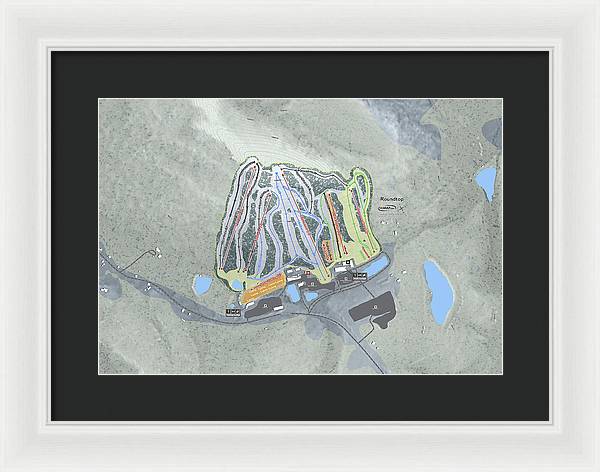 Roundtop Ski Trail Map - Framed Print - Powderaddicts