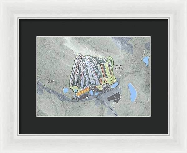 Roundtop Ski Trail Map - Framed Print - Powderaddicts