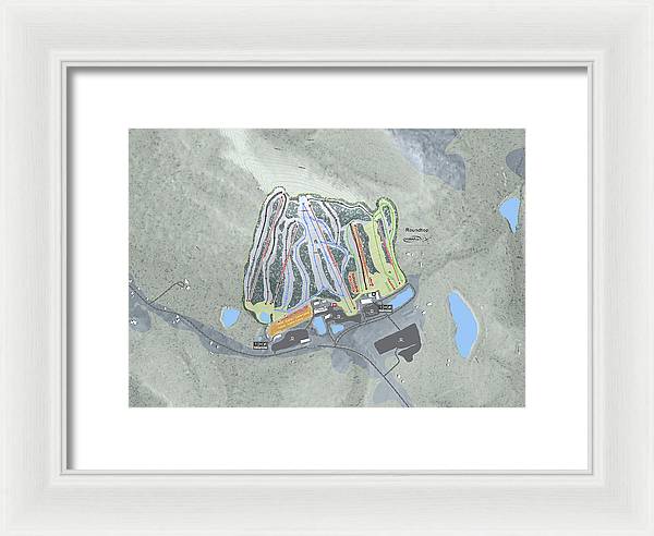 Roundtop Ski Trail Map - Framed Print - Powderaddicts