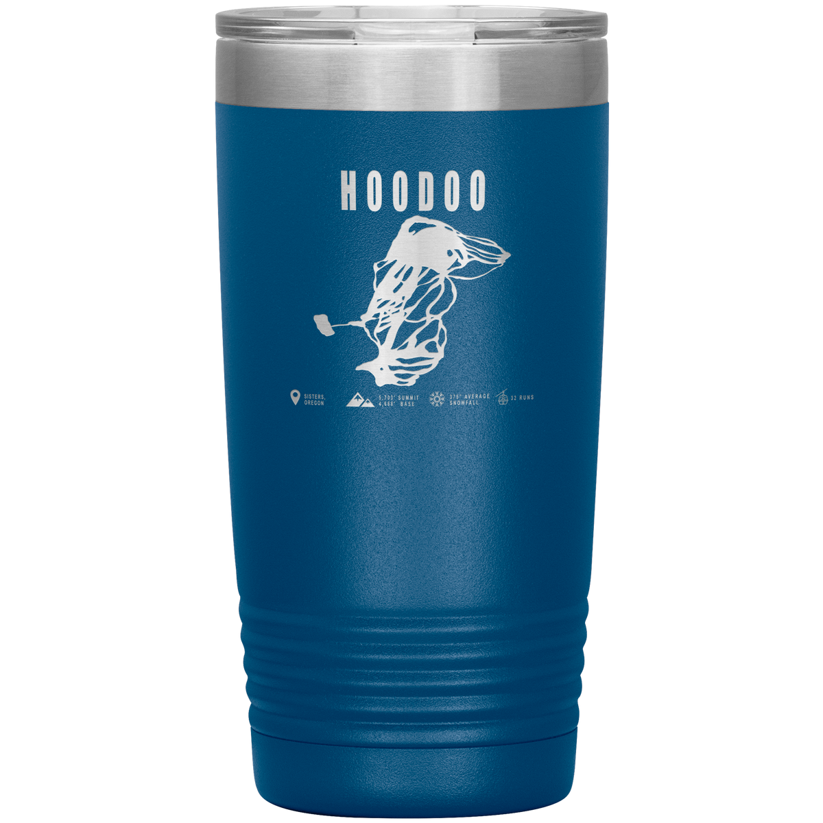 Hoodoo, Oregon Ski Trail Map 20oz Tumbler - Powderaddicts