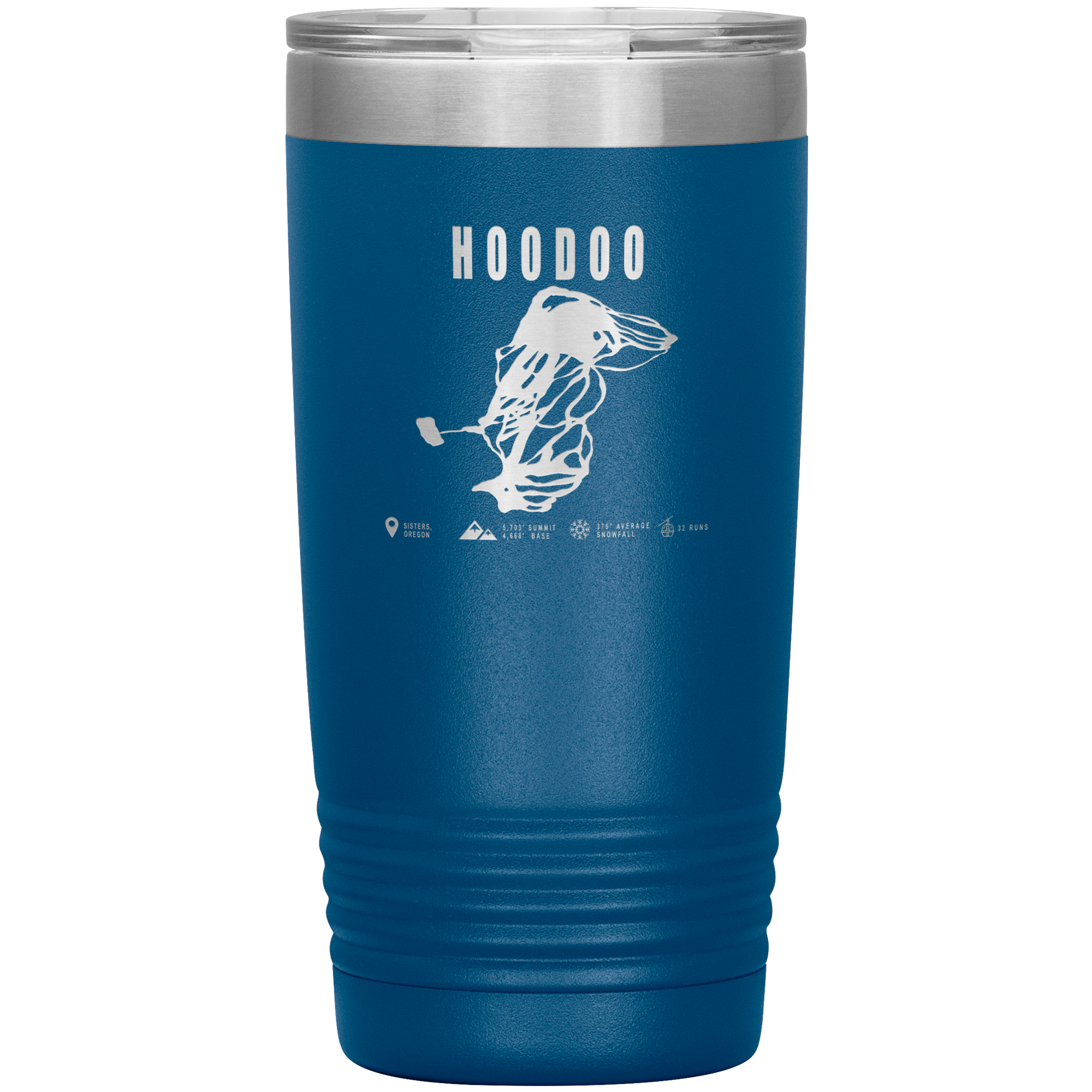 Hoodoo, Oregon Ski Trail Map 20oz Tumbler - Powderaddicts