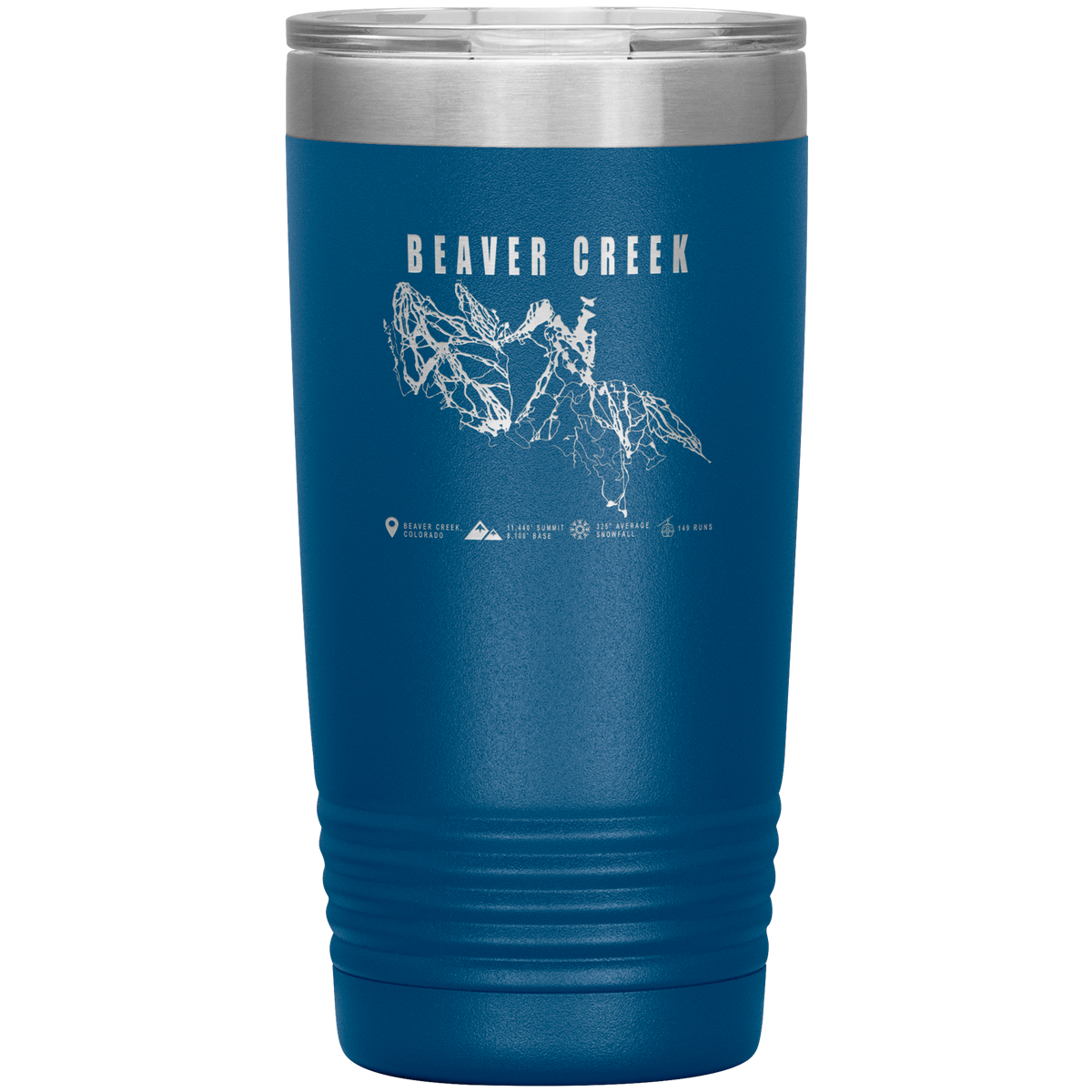 Beaver Creek Colorado Ski Trail Map 20oz Tumbler - Powderaddicts