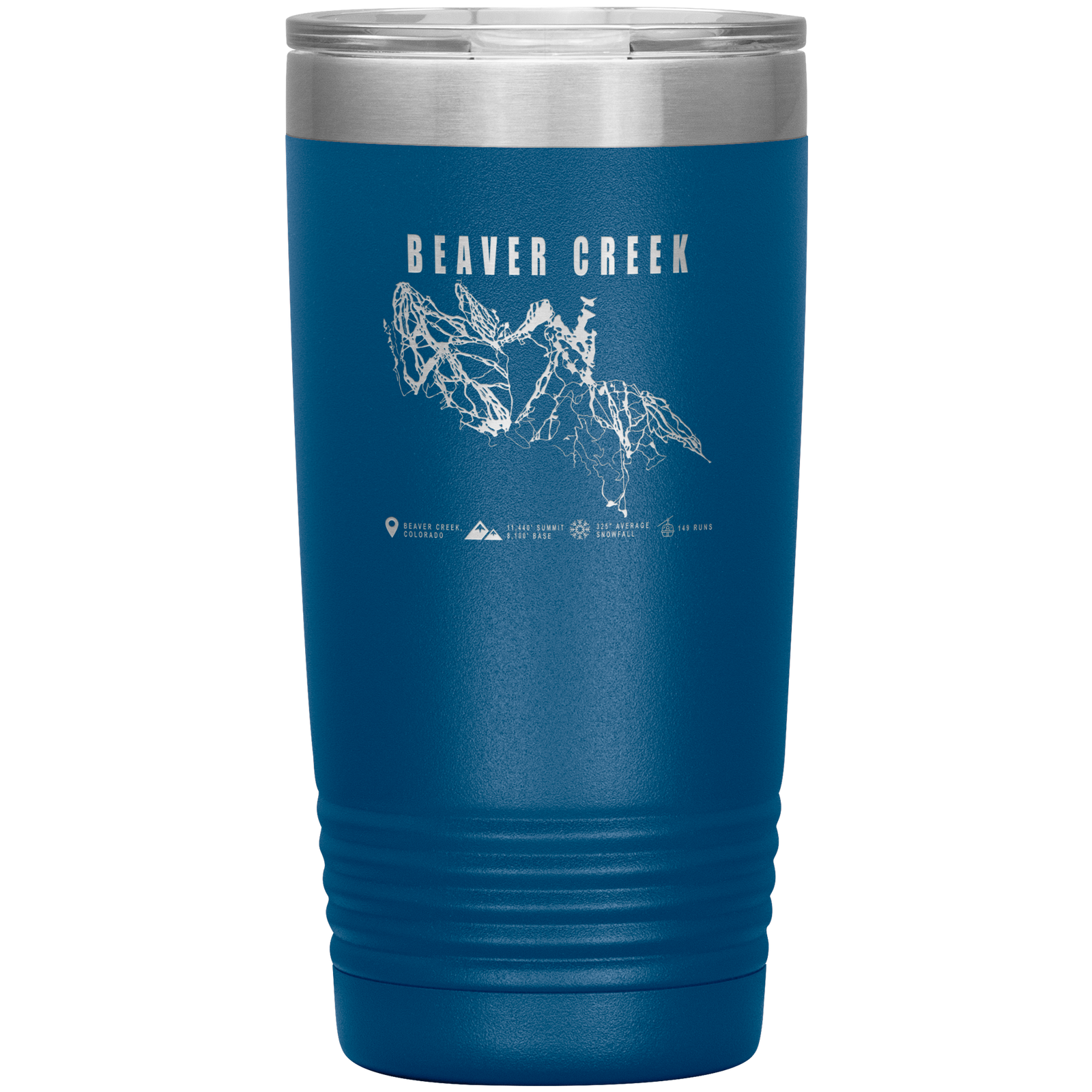 Beaver Creek Colorado Ski Trail Map 20oz Tumbler - Powderaddicts