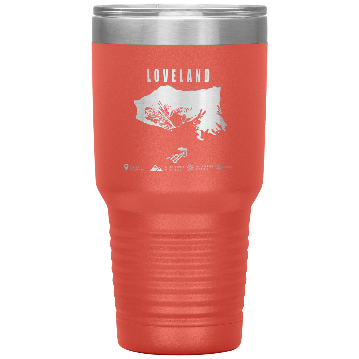 Loveland Colorado Ski Trail Map 30oz Tumbler - Powderaddicts