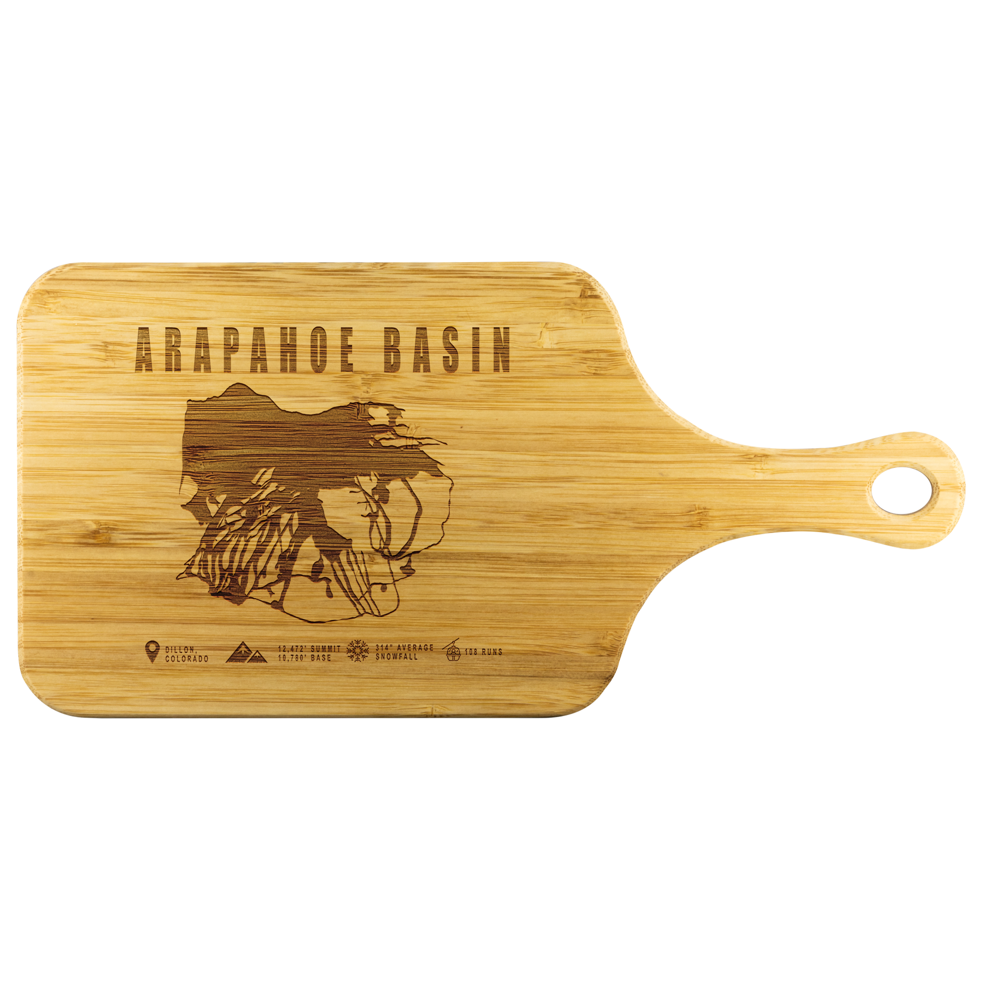 Arapahoe Basin,Colorado Ski Resort Cutting Board With Handle - Powderaddicts