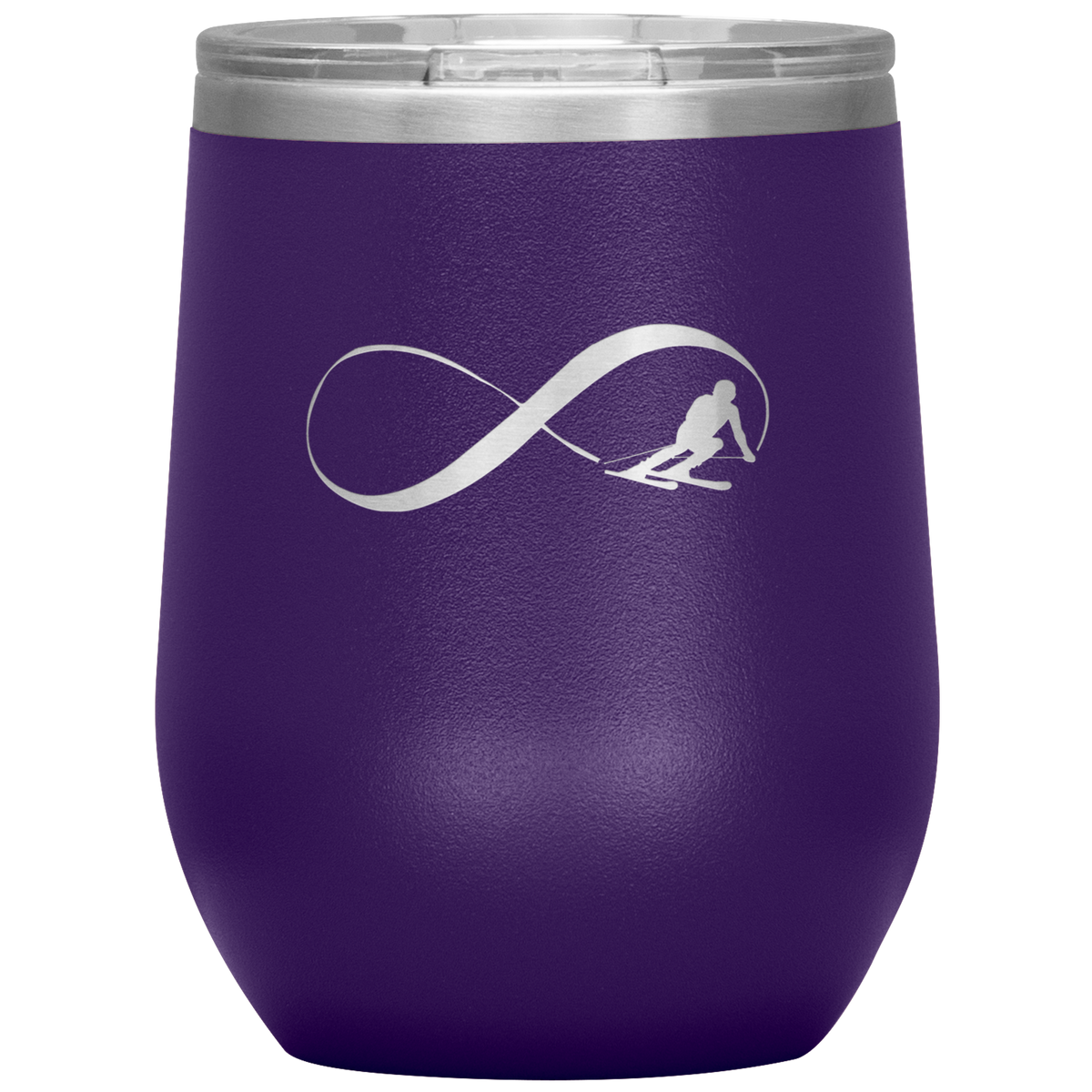 Infinity Skiing Wine 12oz Tumbler - Powderaddicts