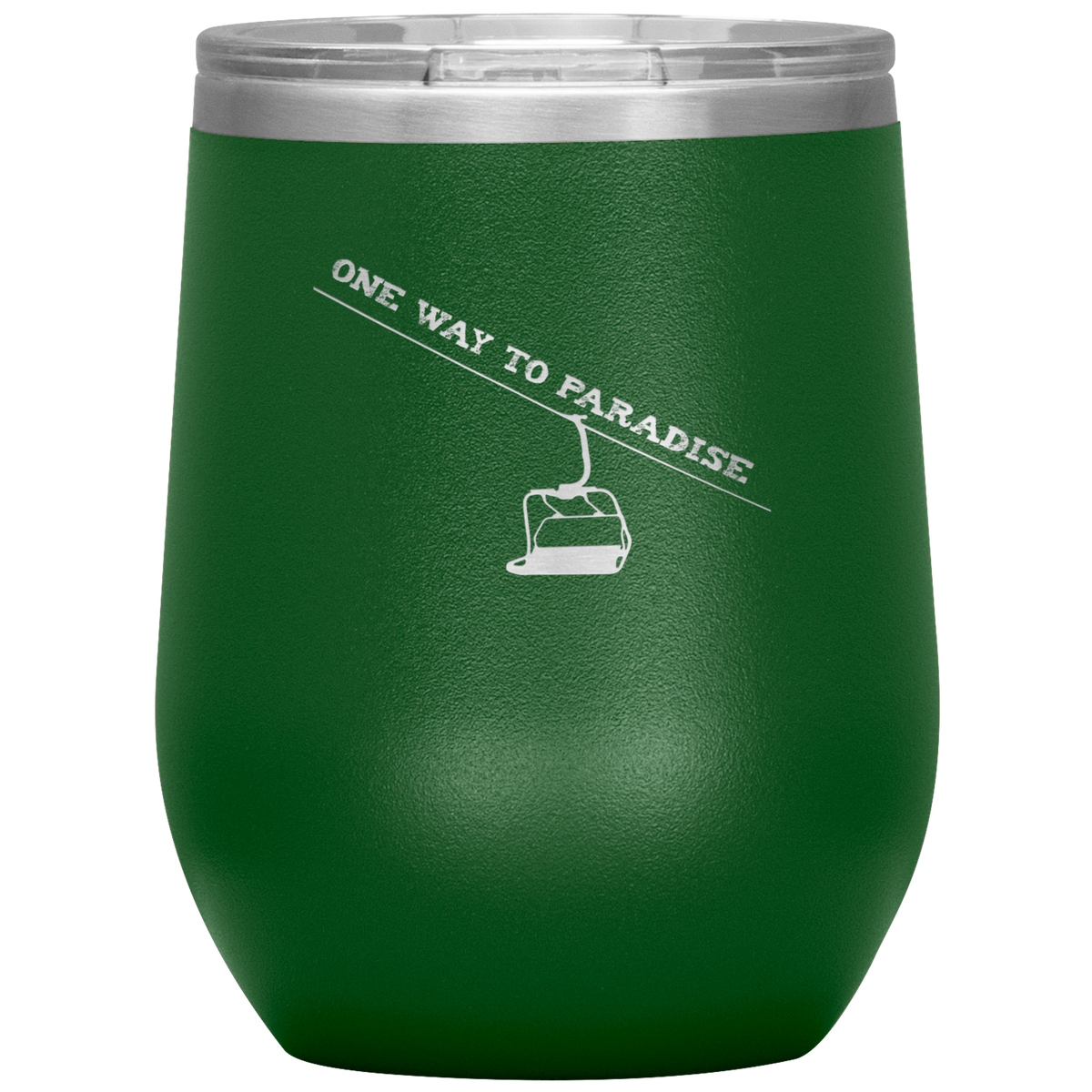 One Way To Paradise Wine 12oz Tumbler - Powderaddicts