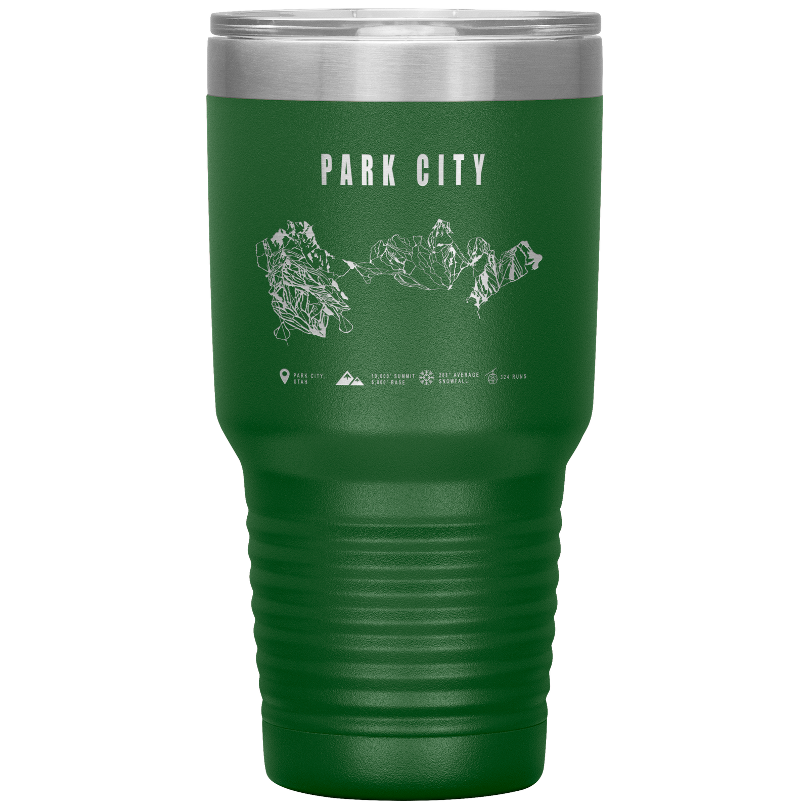 Park city,Utah Ski Trail Map 30oz Tumbler - Powderaddicts