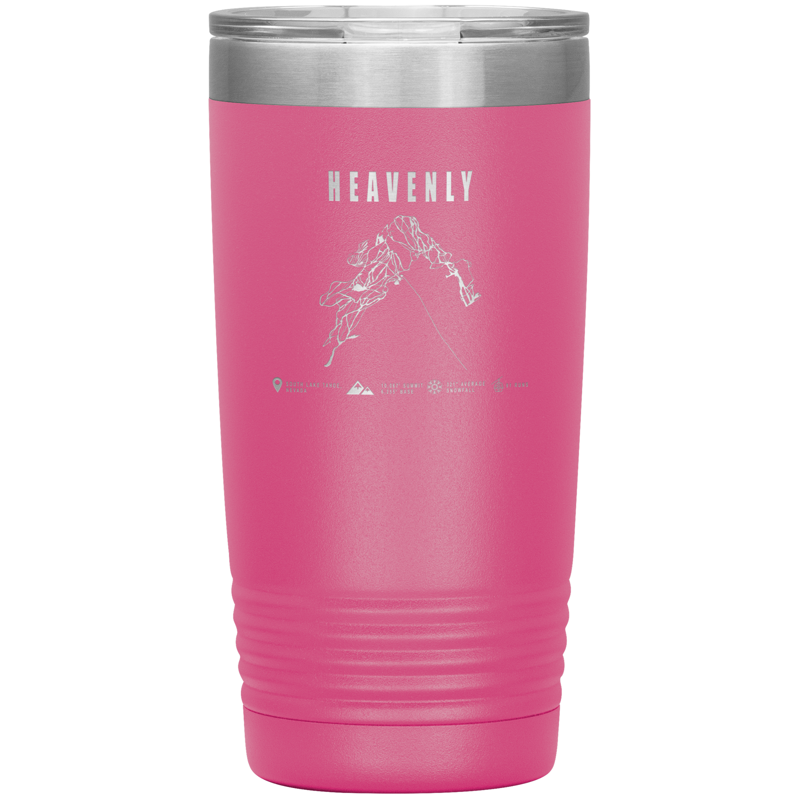 Heavenly, Nevada Ski Trail Map 20oz Tumbler - Powderaddicts