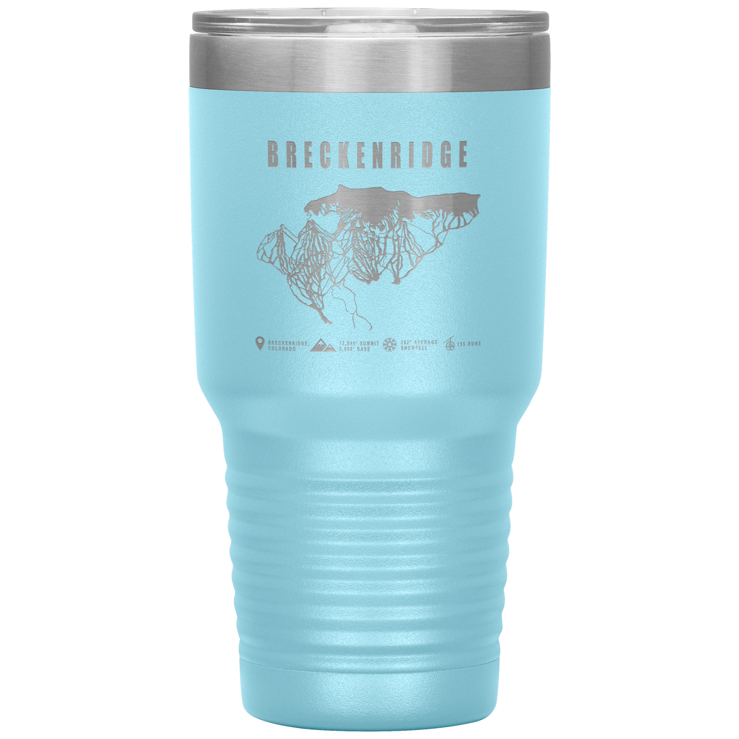 Breckenridge Colorado Ski Trail Map 30oz Tumbler - Powderaddicts
