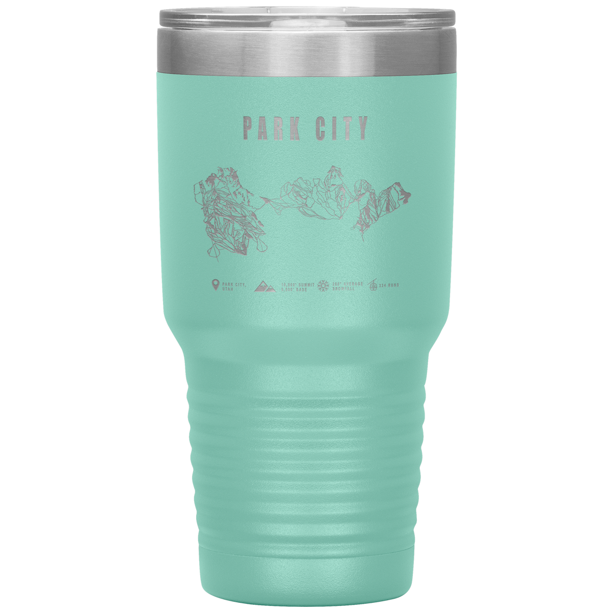 Park city,Utah Ski Trail Map 30oz Tumbler - Powderaddicts