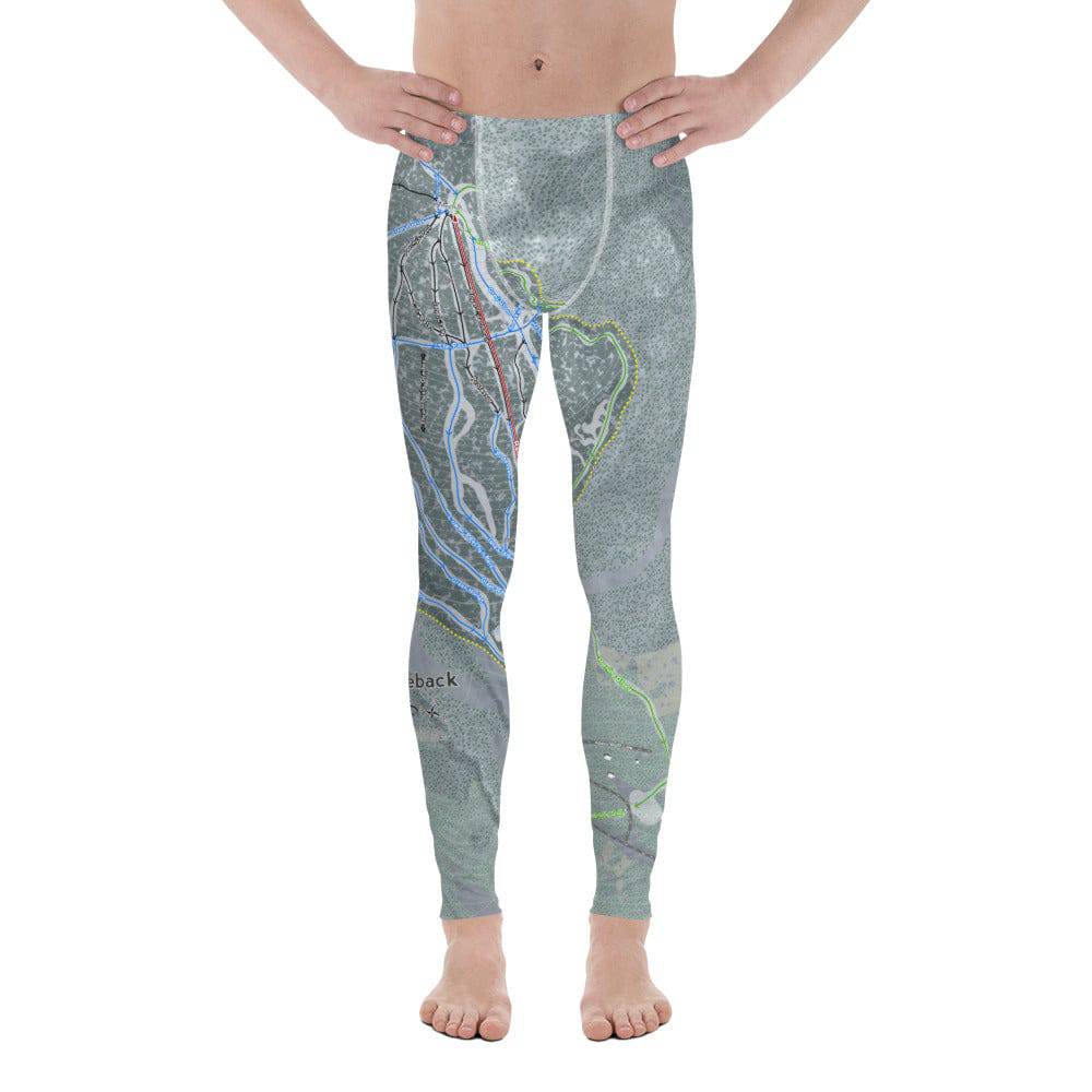 Saddleback, Maine Ski Trail Map Men's Base Layer Bottom