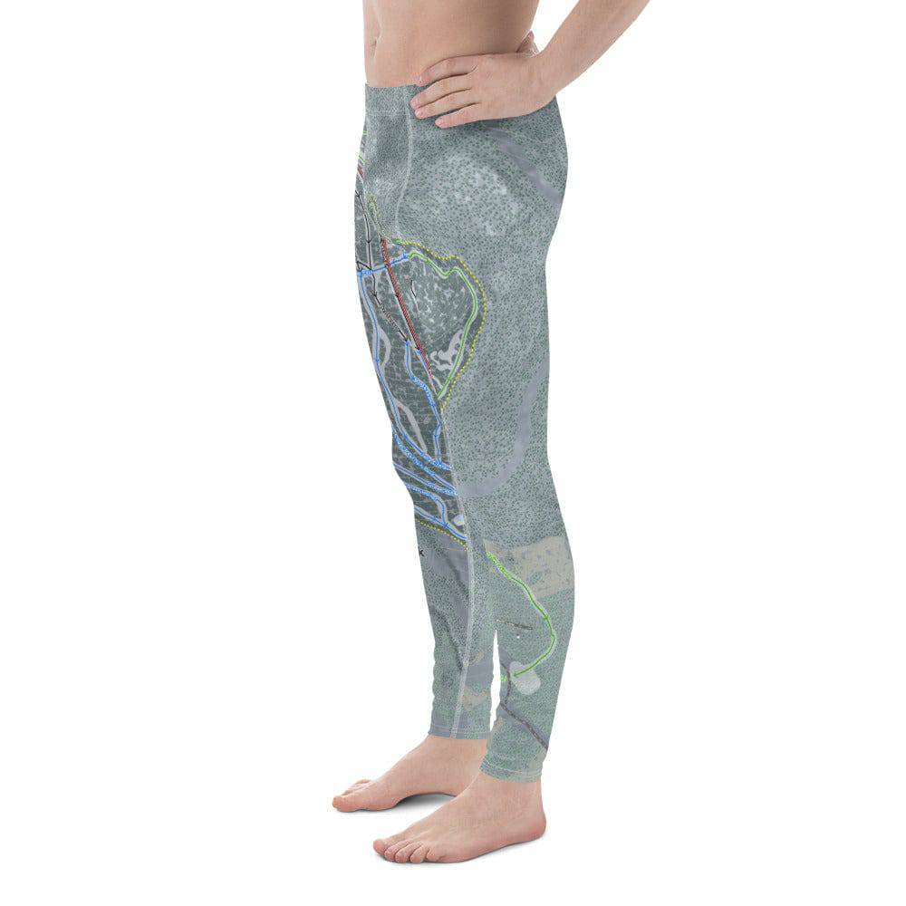 Saddleback, Maine Ski Trail Map Men's Base Layer Bottom - Powderaddicts