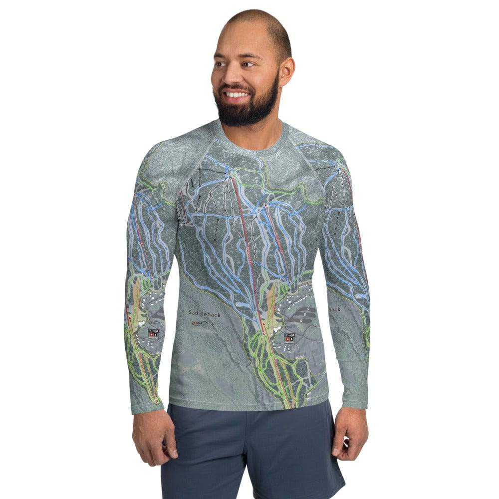 Saddleback, Maine Ski Trail Map Men's Base Layer Top