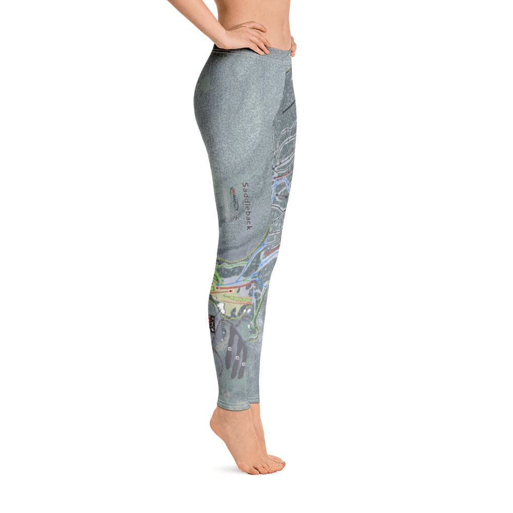 Saddleback, Maine Ski Trail Map Women's Base Layer Bottom - Powderaddicts